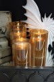 OUT OF STOCK  6"D x 10" CHAMPAGNE RADIANCE POURED CANDLE  [478248] 